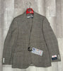 Tiglio Rosso Orvietto  Wool Suit/Vest TL3331 Taupe/Burgundy Plaid