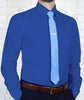 ARTURO Slim Fit Long Sleeve Royal Blue Dress Shirt