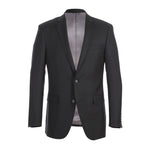 RIVELINO Modern Fit Black Half-Canvas Suit RHC100-1