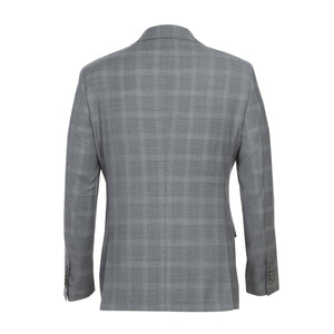 ENGLISH LAUNDRY Light Gray Window Pane Check Wool Suit EL72-62-092