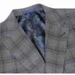 ENGLISH LAUNDRY Double-Breasted Black with White Check Suit 92-53-002EL