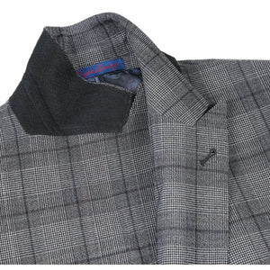 ENGLISH LAUNDRY Double-Breasted Black with White Check Suit 92-53-002EL