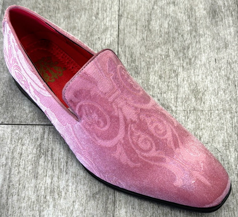 Exclusive Formal Dress Shoe Pink Paisley 7017