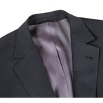 RIVELINO Classic Fit Black Half-Canvas Suit RHC100-1