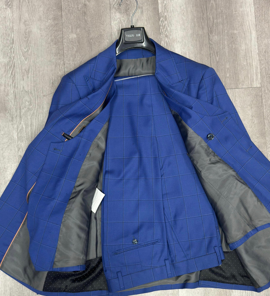 Tiglio Luxe Prosecco Modern Fit, TL4023 , Pure Wool Suit & Vest Blue W