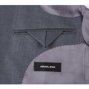 RIVELINO Modern Fit Gray Half-Canvas Suit RHC100-4