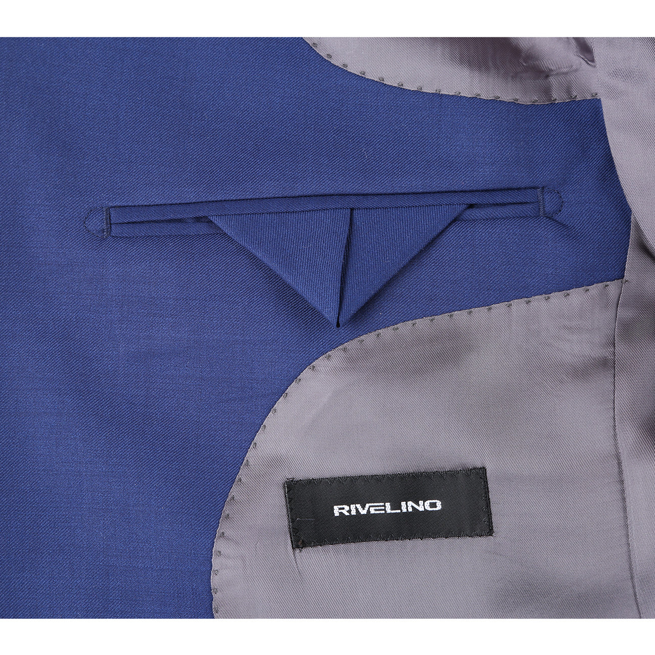 RIVELINO Modern Fit Blue Half-Canvas Suit RHC100-19