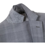 ENGLISH LAUNDRY Light Gray Window Pane Check Wool Suit EL72-62-092