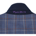 ENGLISH LAUNDRY Light Steel Blue with Orange Check Wool Suit EL72-62-400