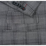 ENGLISH LAUNDRY Double-Breasted Black with White Check Suit 92-53-002EL