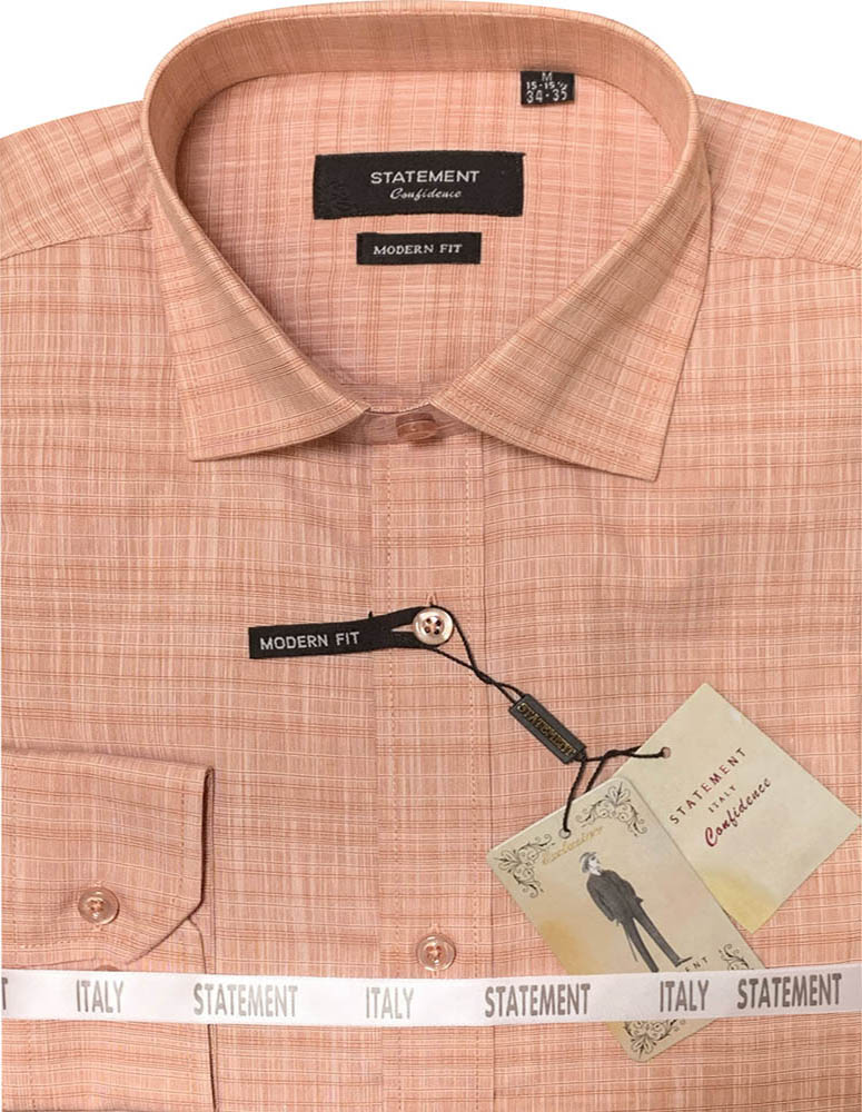 STATEMENT CLOTHING | ﻿COTTON SELF TEXTURED DRESS SHIRT DS-102-COPPER