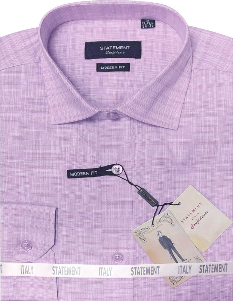 STATEMENT CLOTHING | ﻿COTTON SELF TEXTURED DRESS SHIRT DS-102-LAVENDER