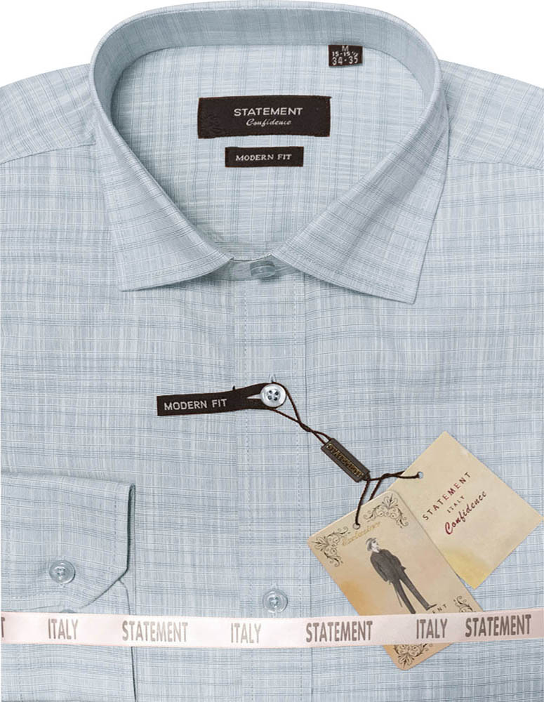 STATEMENT CLOTHING | ﻿COTTON SELF TEXTURED DRESS SHIRT DS-102-TURQUOISE