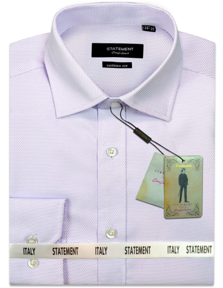 STATEMENT CLOTHING | ﻿COTTON PIN DOT DRESS SHIRT DS-101-LAVENDER