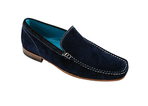 GIOVACCHINI Diego Blue Suede Loafer