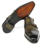 Paul Parkman Goodyear Welted Double Monkstrap Shoes Green 9468-GRN