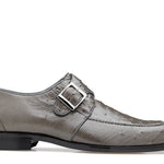 BELVEDERE JOSH Genuine Ostrich Monk Strap Dress Shoe - Gray 114011