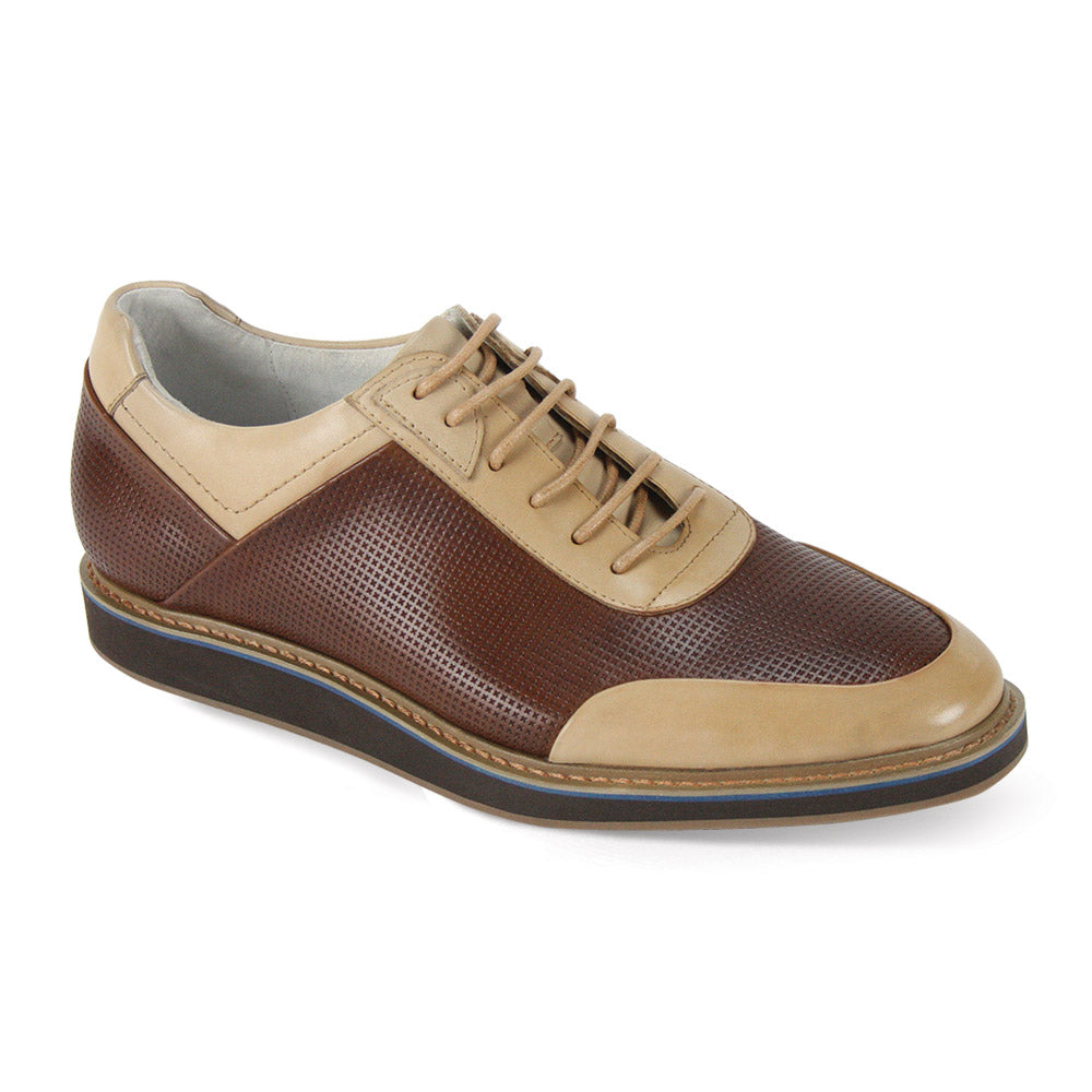 Giovanni Lorenzo Brown/Natural Leather Shoes