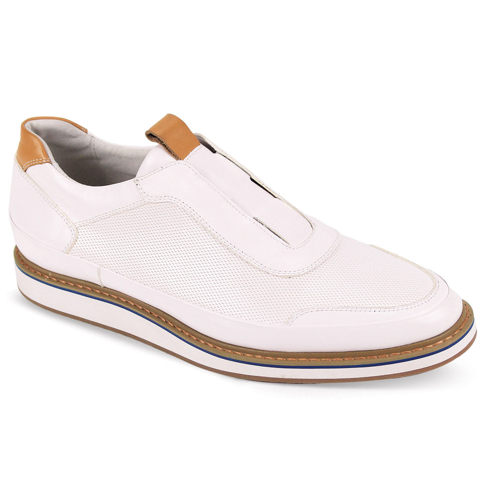 Giovanni Levi White Leather Shoes