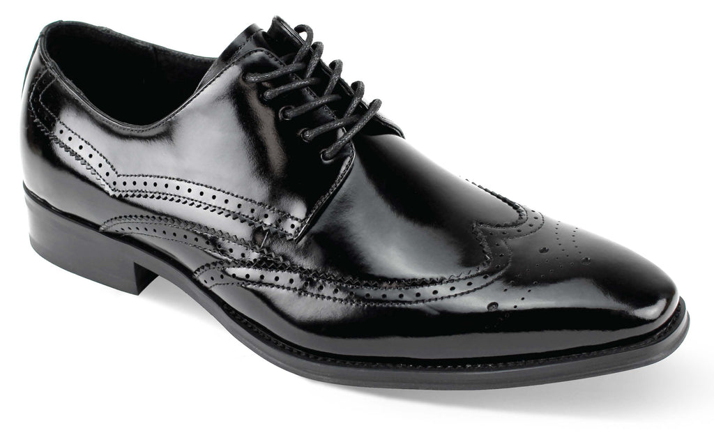 Giovanni Lincoln Black Leather Shoes