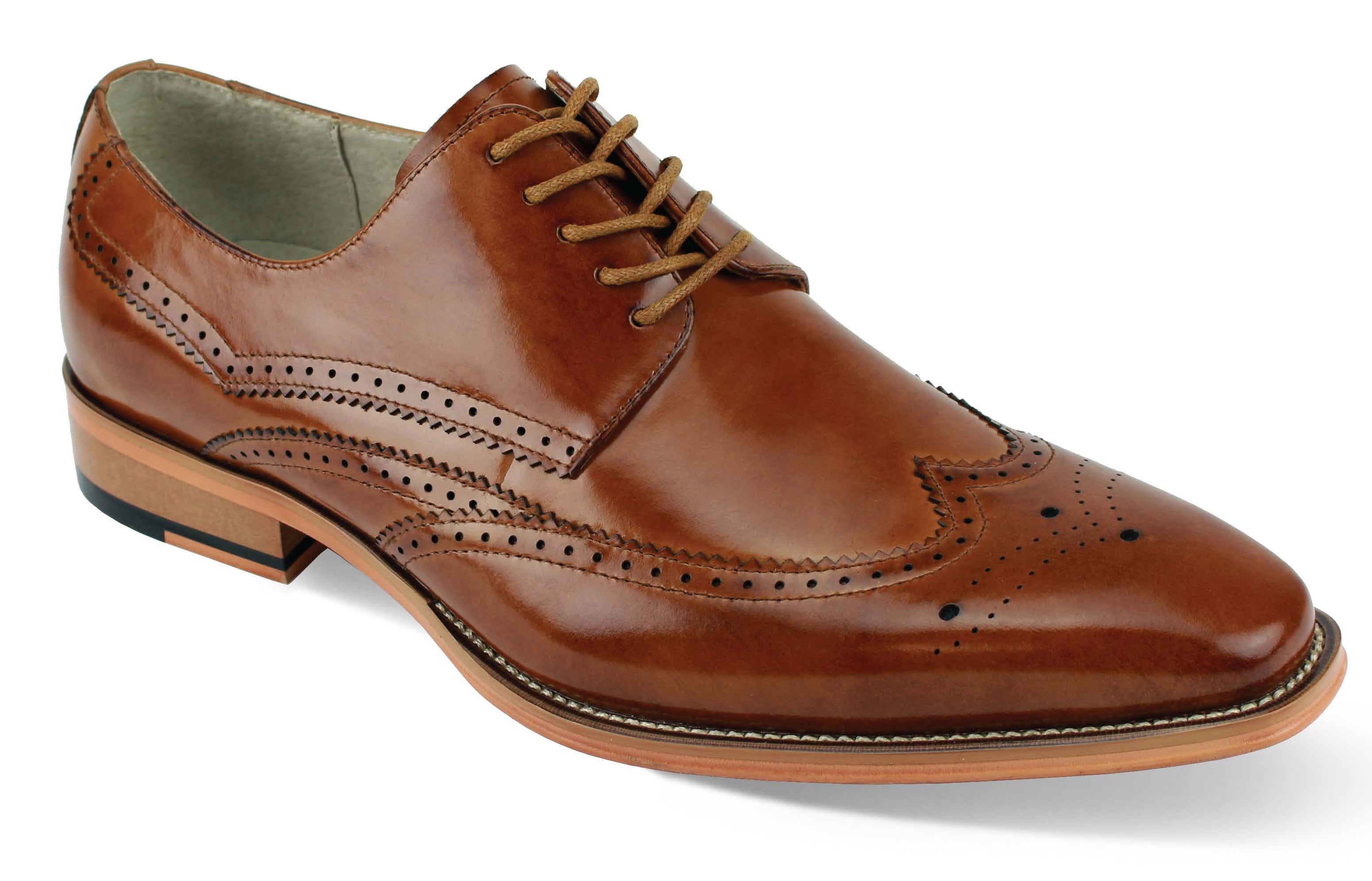Giovanni Lincoln Tan Leather Shoes