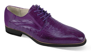 Giovanni Mason Purple Leather Shoes