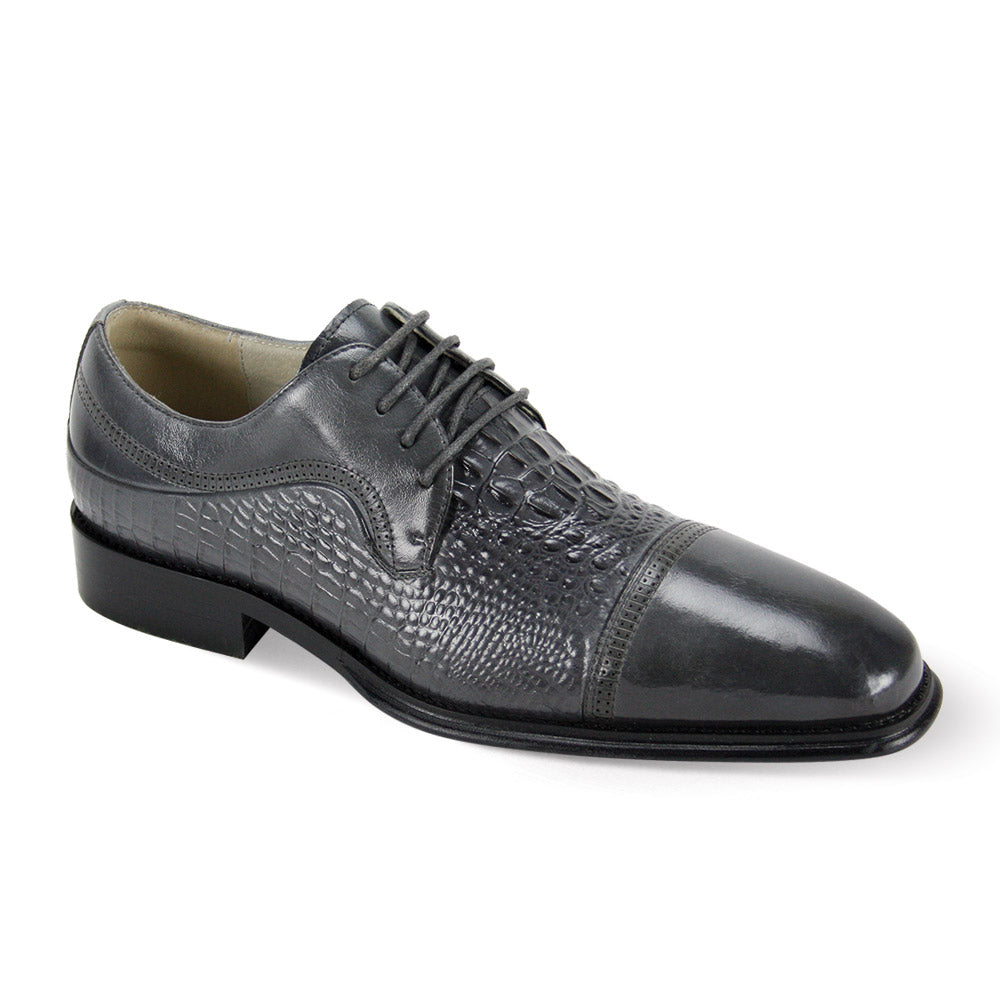 Giovanni Mattias Grey Leather Shoes