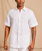 Inserch Premium Linen Yarn Dye Short Sleeve Shirt SS717-02 White