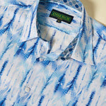 Inserch Premium Cotton Tie-Dye Ripple Long Sleeve Shirt LS018-14 Lt Blue