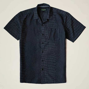 Inserch Jacquard Alligator Pattern Camp Collar Shirts SS014 (5 COLORS)
