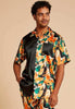 Inserch Abstract Tropics Print Short Sleeve Shirt SS050-29 Orange