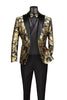 Vinci Modern Fit 3 Piece Suit with Matching Bow Tie Black MVJQ-1