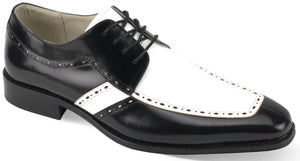 Giovanni Merrick Black/White Leather Shoes