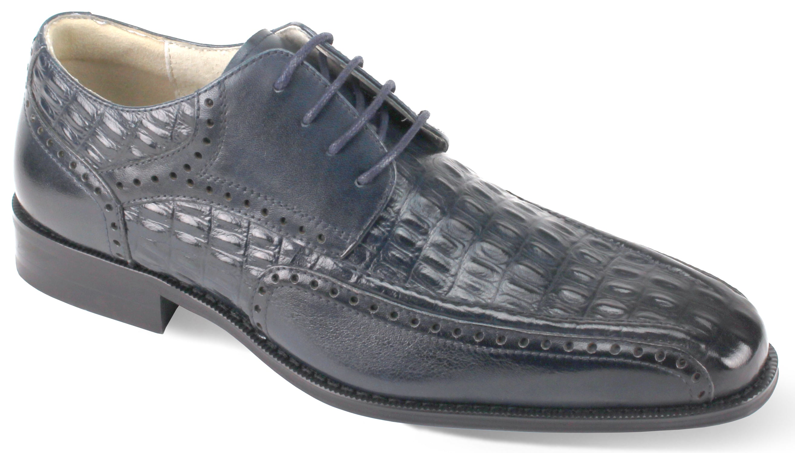 Giovanni Milford Navy Leather Shoes