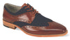 Giovanni Nico Whiskey/Navy Leather Shoes