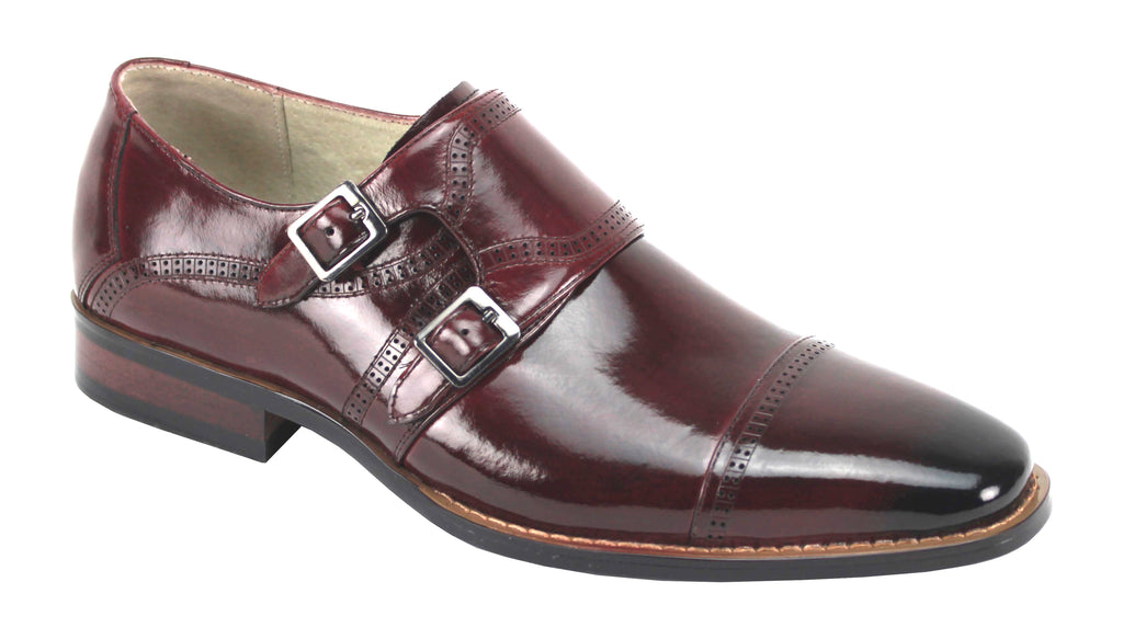 Giovanni Noel Burgundy Leather Shoes