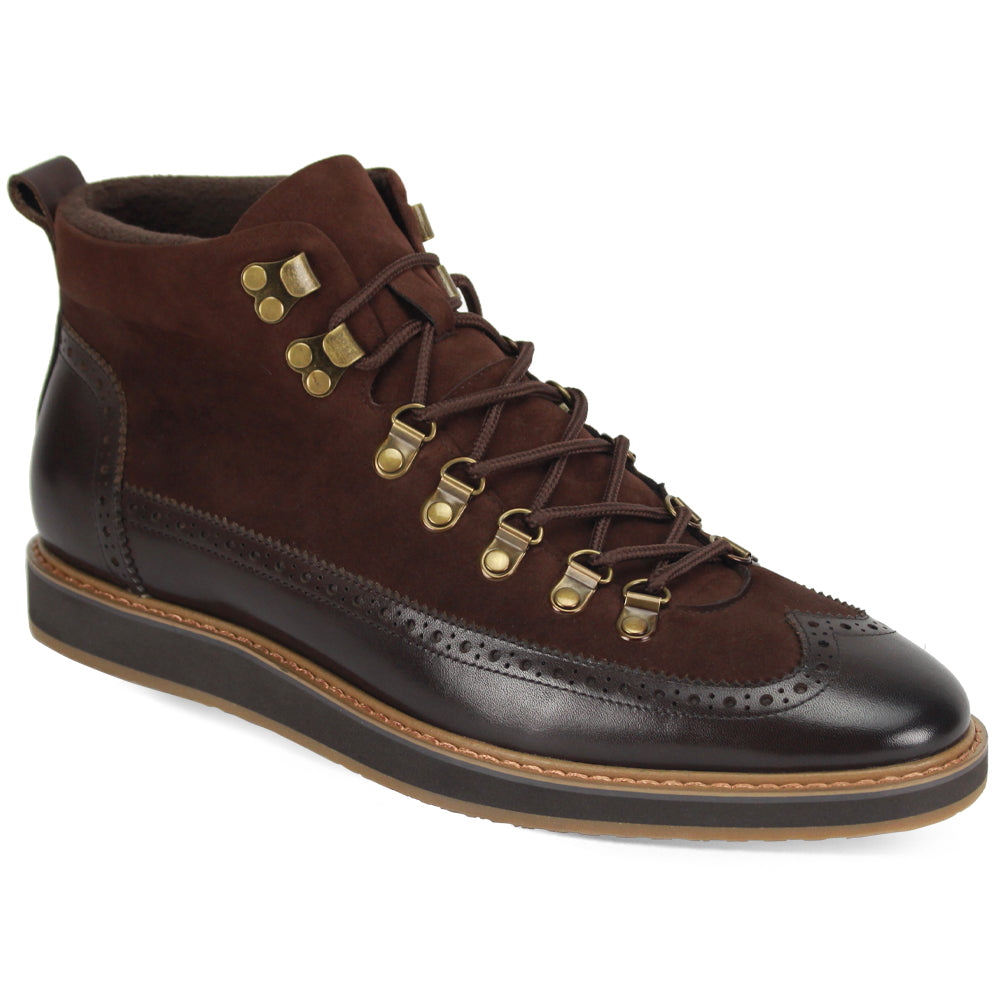 Giovanni Nelson Brown Leather Shoes