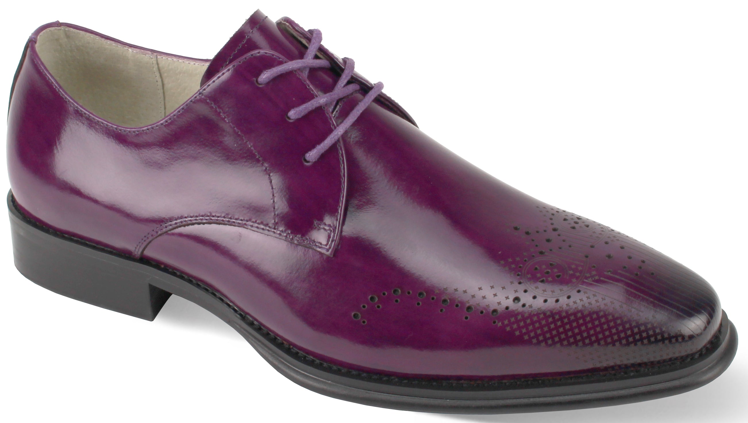 Giovanni Owen Purple Leather Shoes