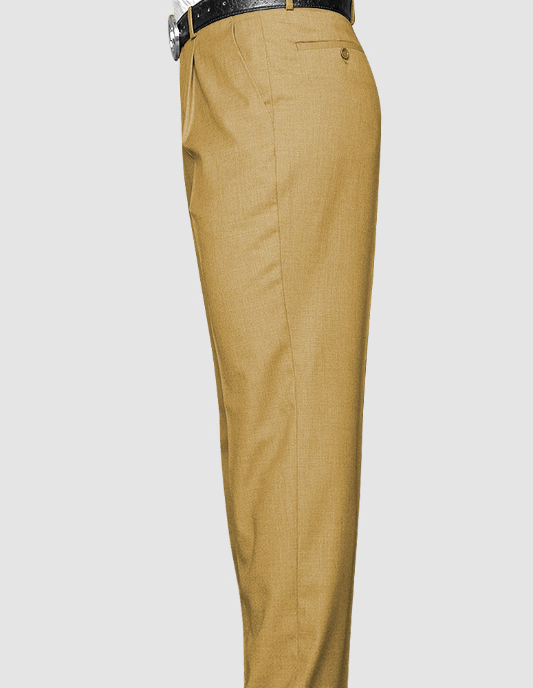 STATEMENT CLOTHING | ﻿REGULAR FIT PLEATED PANTS PA-200A-CAMEL