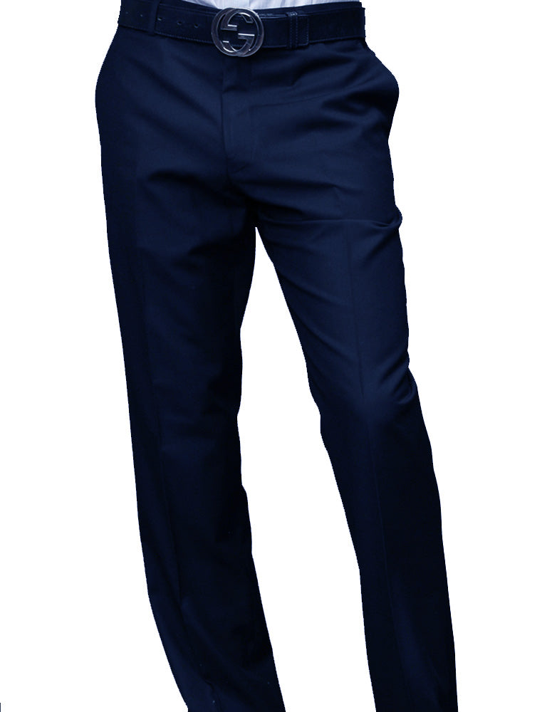 STATEMENT CLOTHING | ﻿MODERN FIT SOLID COLOR PANTS PA-200B-SAPPHIRE