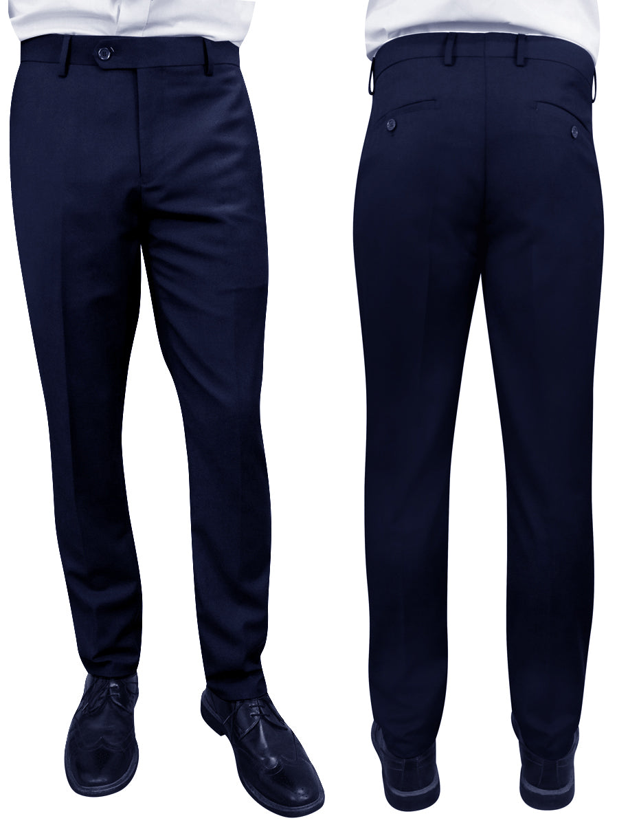 STATEMENT CLOTHING | ﻿SLIM FIT PANTS PL-100-NAVY