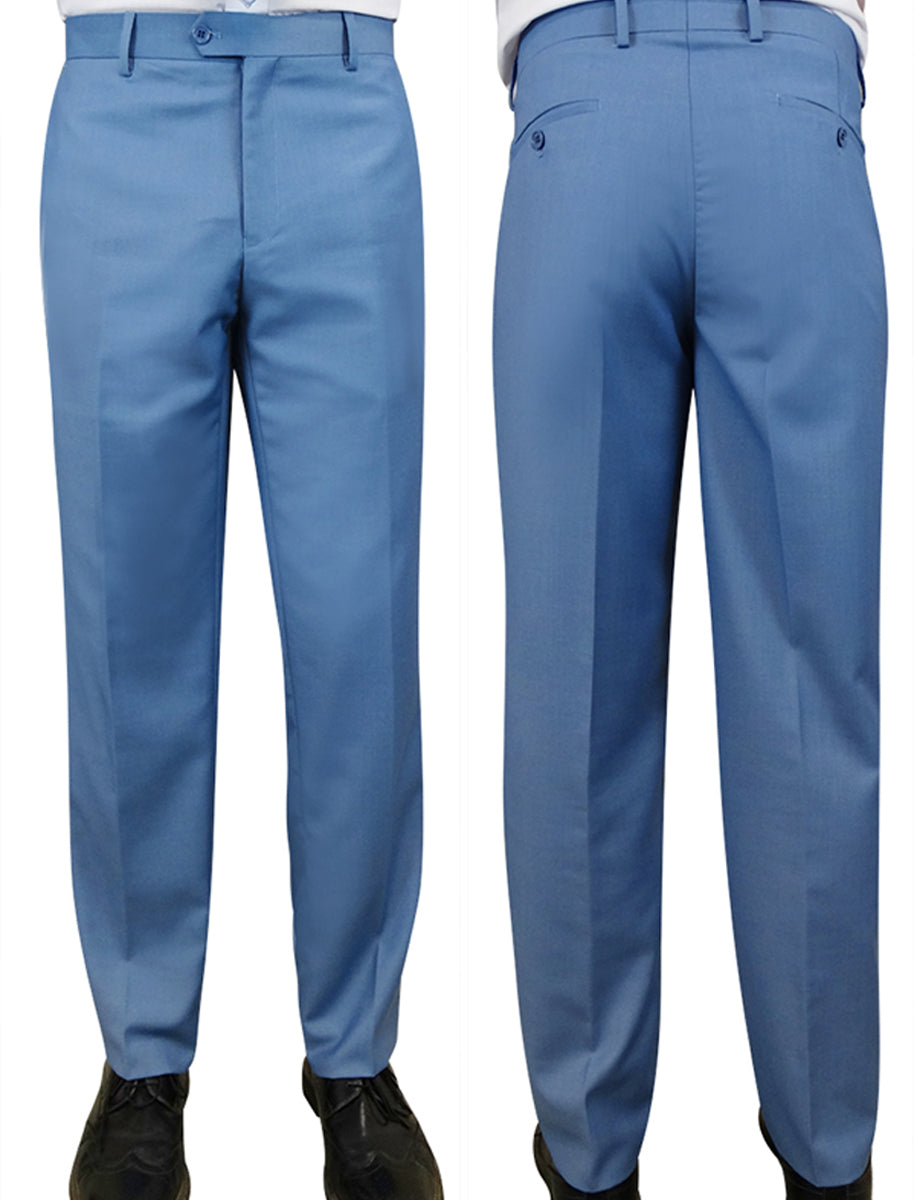 STATEMENT CLOTHING | ﻿SLIM FIT PANTS PL-100-STEELBLUE