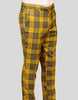 STATEMENT CLOTHING | ﻿PLAID SLIM FIT PANTS PL-301-GOLD