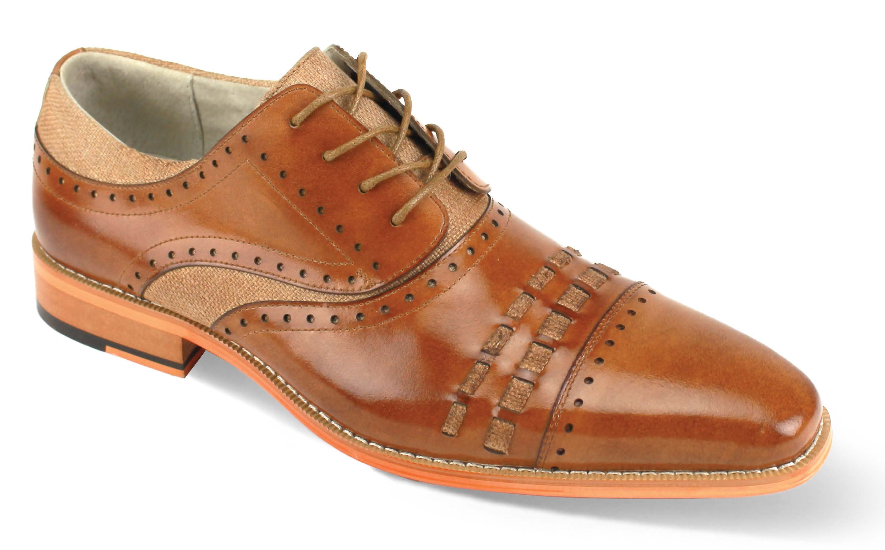 Giovanni Preston Tan Leather Shoes