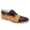 Giovanni Reed Chocolate Brown/Tan Leather Shoes