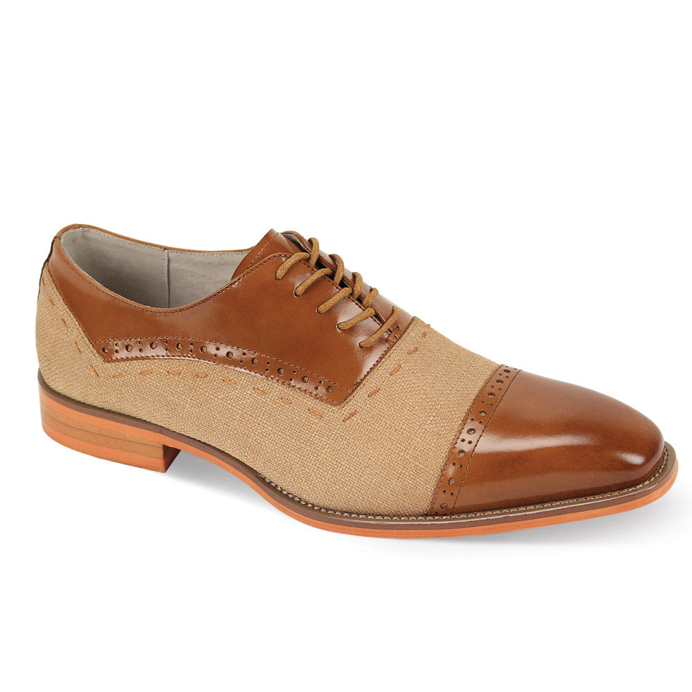 Giovanni Reed Tan Leather Shoes