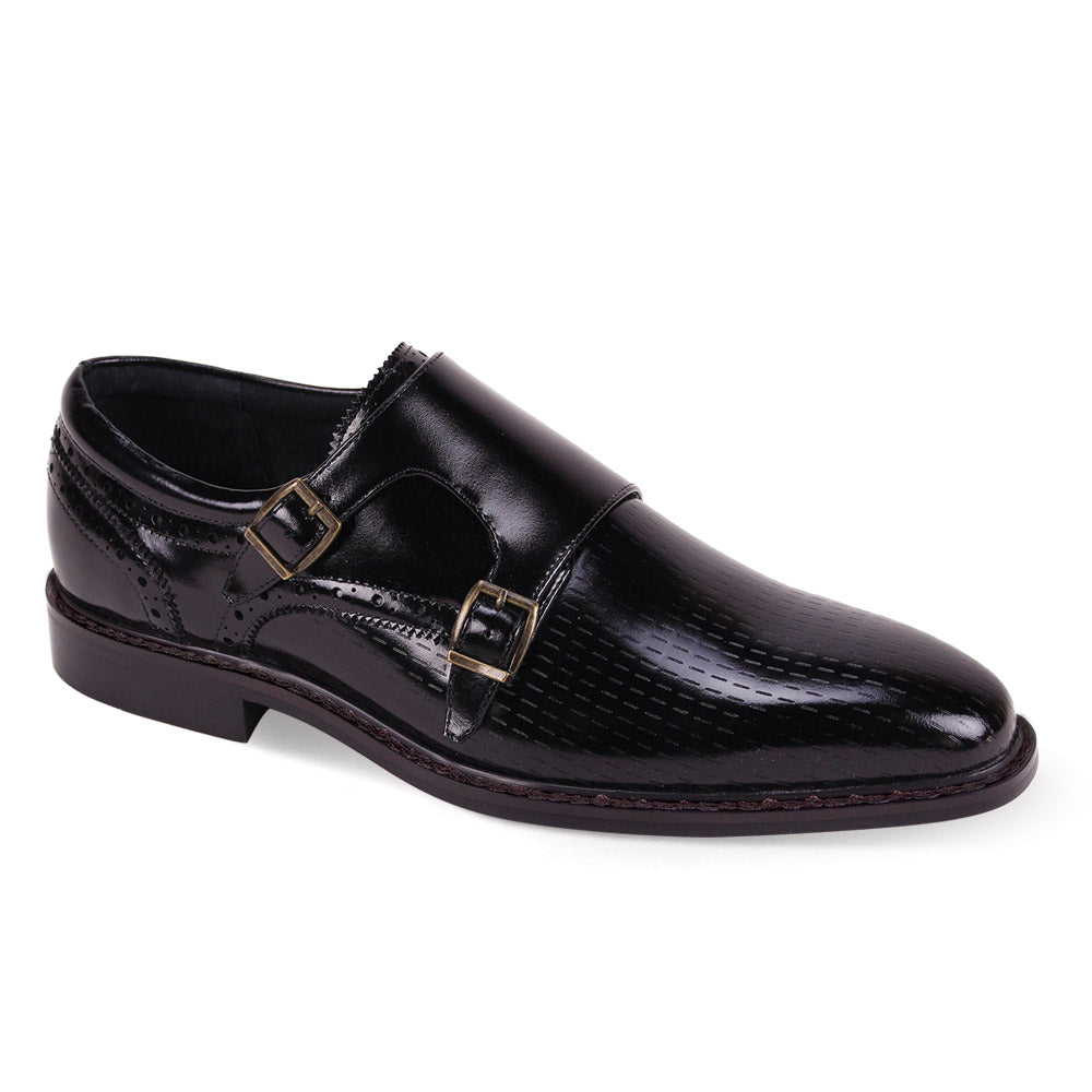 Giovanni Rocky Black Leather Shoes
