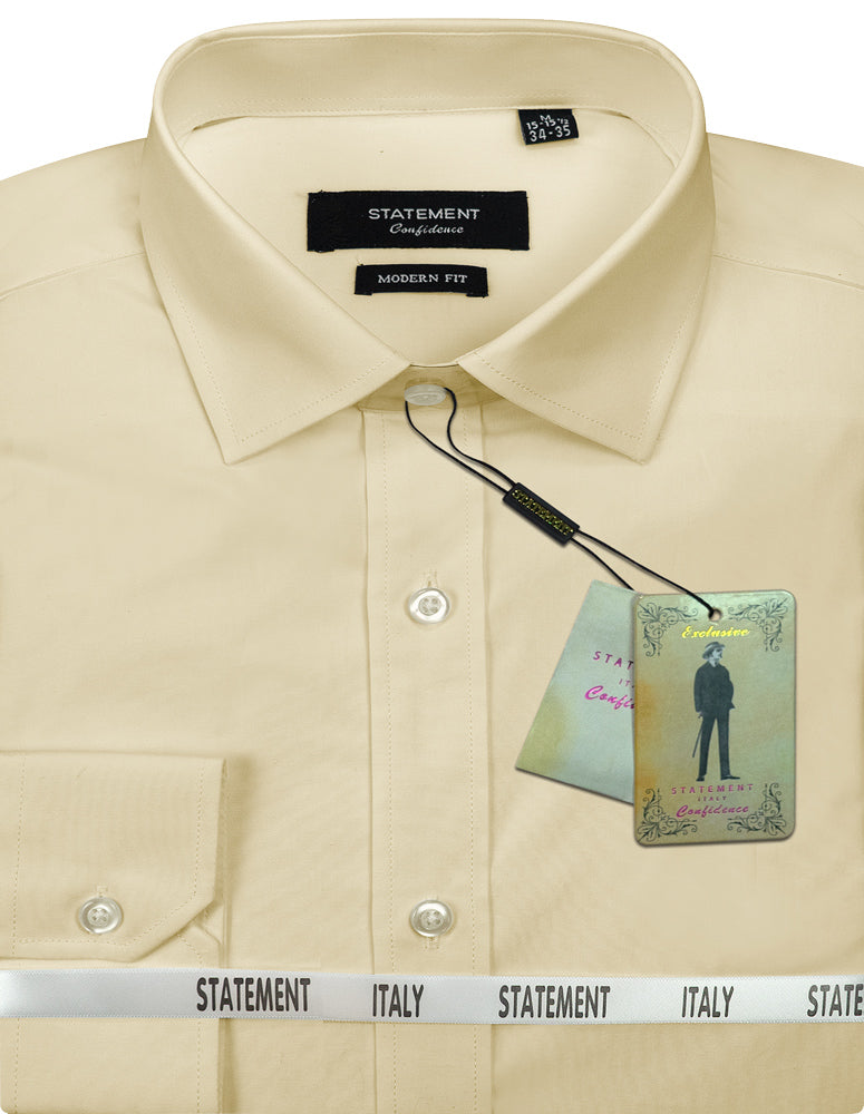 STATEMENT CLOTHING | ﻿BASIC COTTON DRESS SHIRT STA-100-TAN