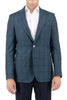 Tiglio Luxe Turquoise Green with Windowpane Veneto/THP Slim Fit Half Lined, Pure Wool Jacket TL3300