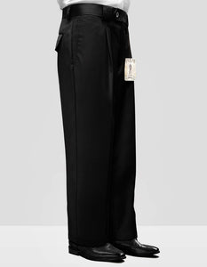 STATEMENT CLOTHING | ﻿SOLID COLOR WIDE LEG PANTS WP-100-BLACK